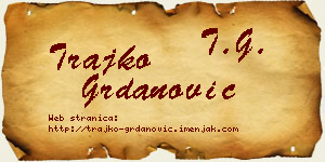 Trajko Grdanović vizit kartica